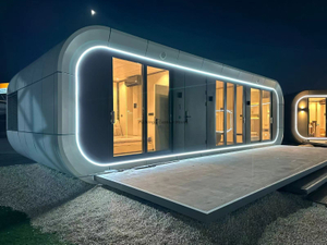 Apple Cabin House 2layer 럭셔리 우아한 모듈 식 애플 캐빈 작은 포드 커피