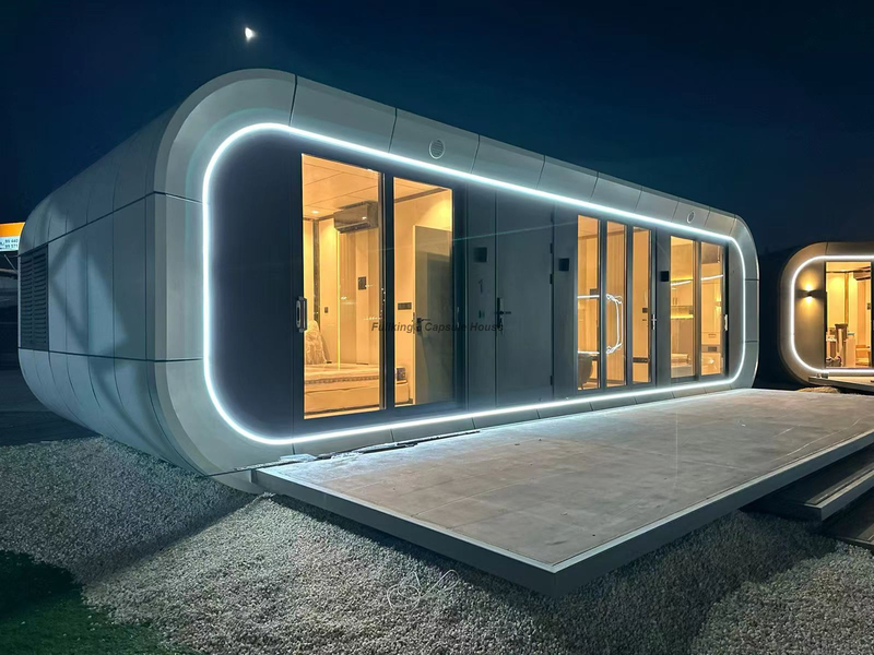 Apple Cabin House 2layer 럭셔리 우아한 모듈 식 애플 캐빈 작은 포드 커피