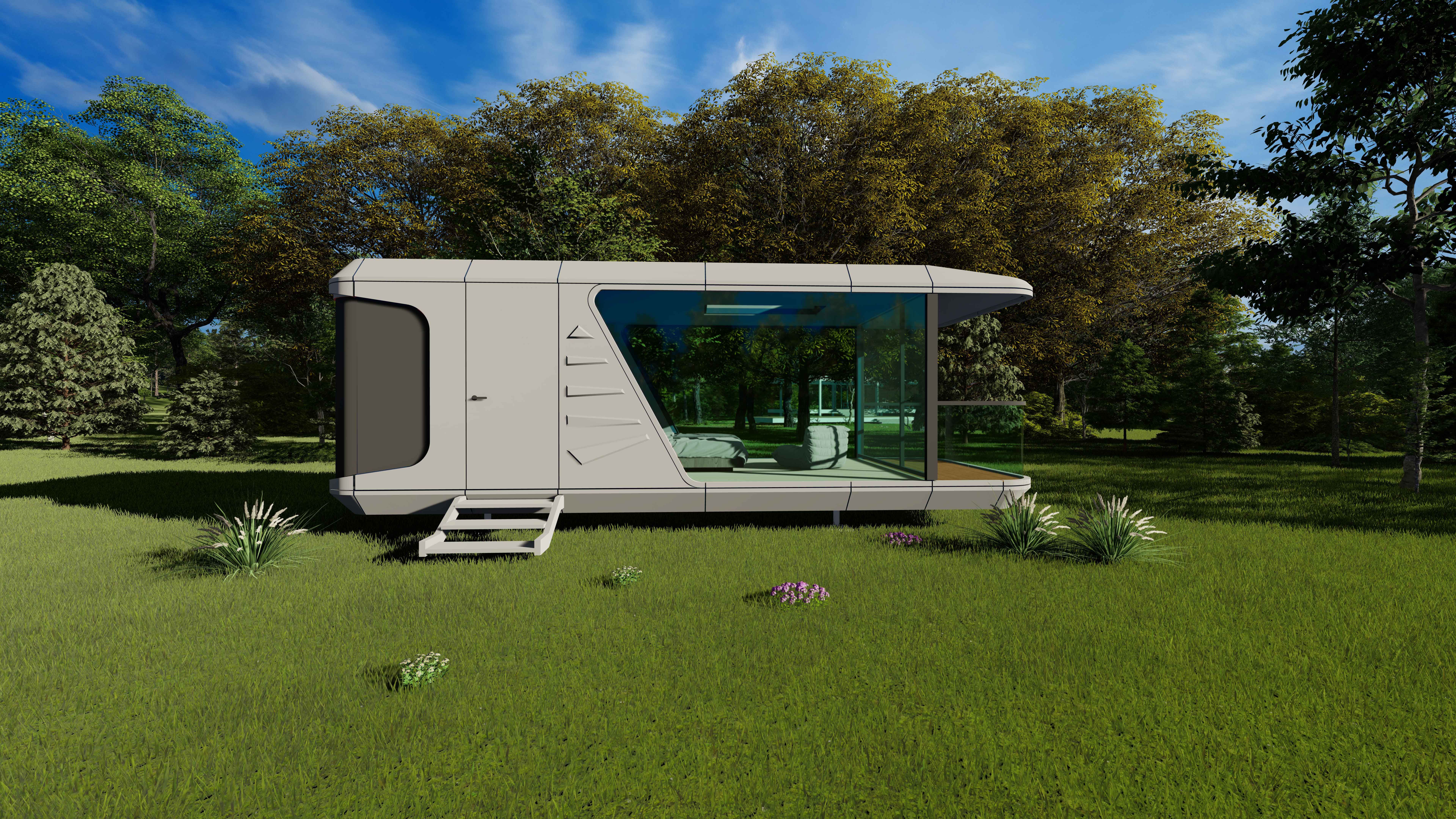 Fuqian Smart Space Capsule B5 | 발코니가 포함 된 8.5 × 3.3m, 기술에 힘을 얻은 새로운 생활 경험